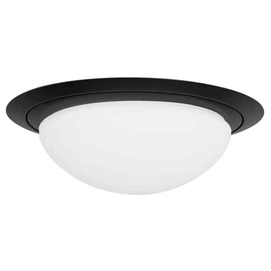 Plafondlampen | Plafonnières>Straluma 3-Standen dimbare LED plafondlamp zwart met wit glas IP44