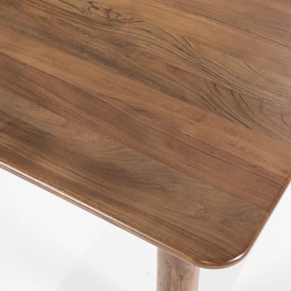 Eettafels>Straluma Acacia houten eettafel met afgeronde hoeken