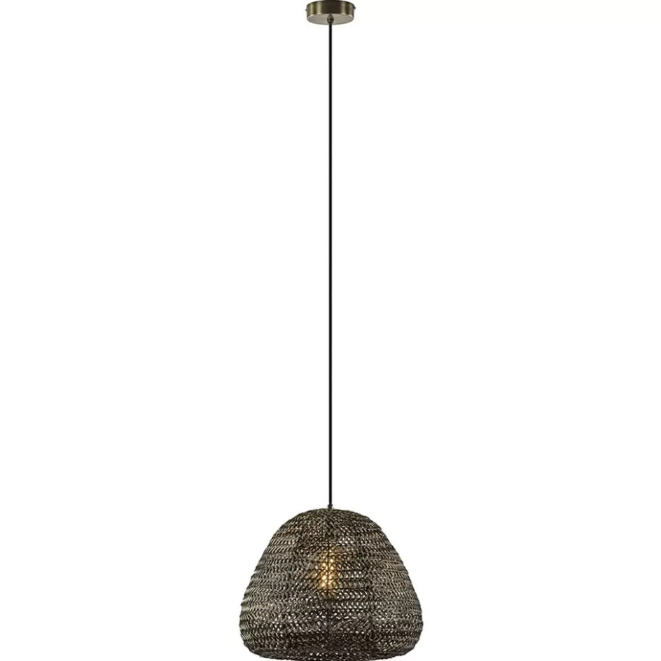 Eettafellampen | Light and Living>Straluma Antiek bronzen hanglamp Finou Light and Living