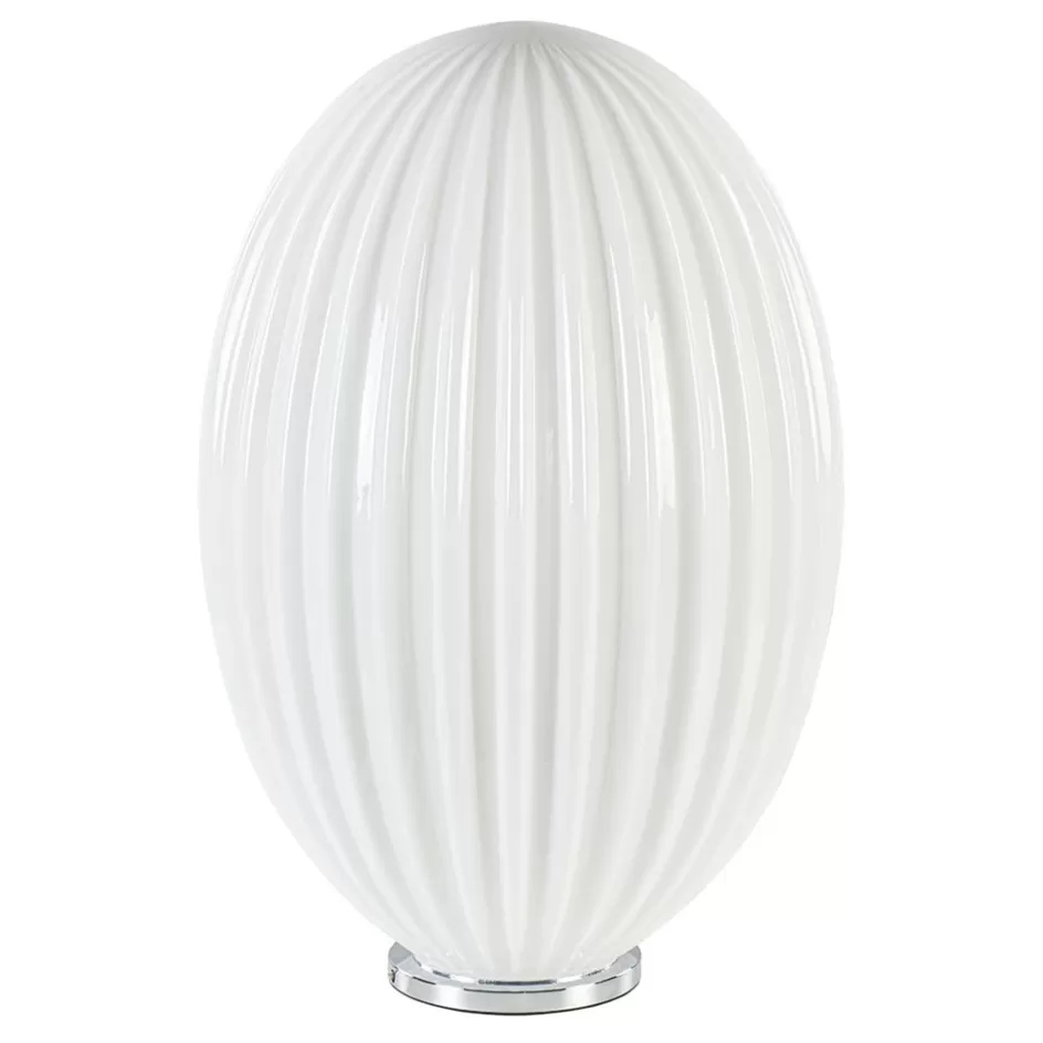 Tafellampen | Moderne Verlichting>Straluma Art Deco tafellamp chroom met opaal glazen kap