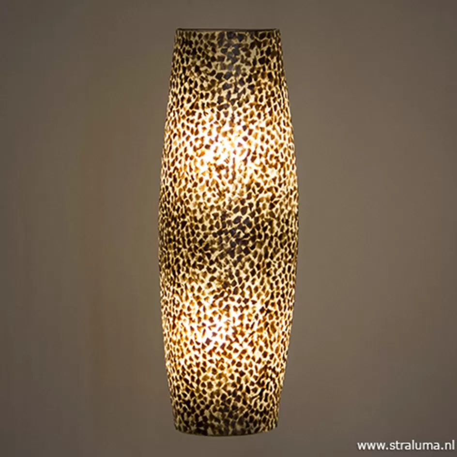 Schelpenlampen | Woonkamerlampen>Straluma Beach wandlamp goud capiz schelpen