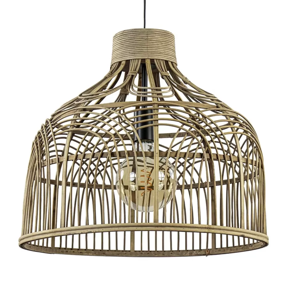 Eettafellampen | Light and Living>Straluma Botanische hanglamp Pocita rotan naturel 48 cm