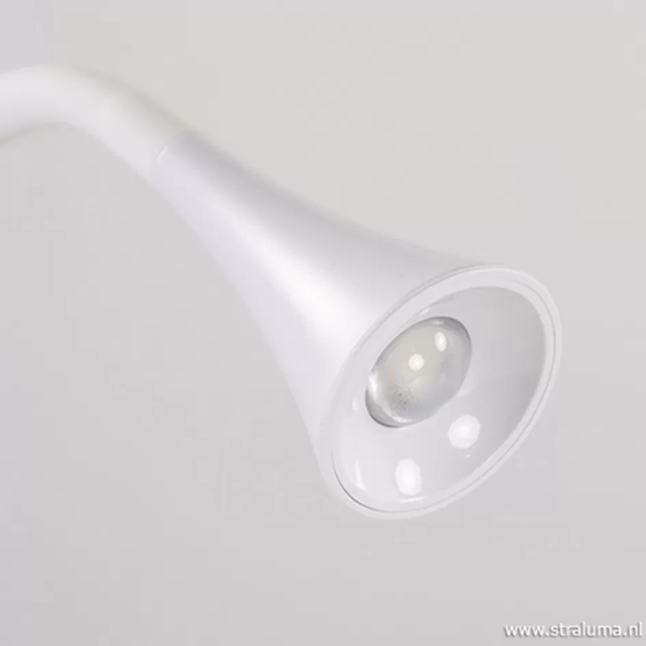 Bureaulampen | Klemlampen>Straluma Buigbare klemlamp wit inclusief LED