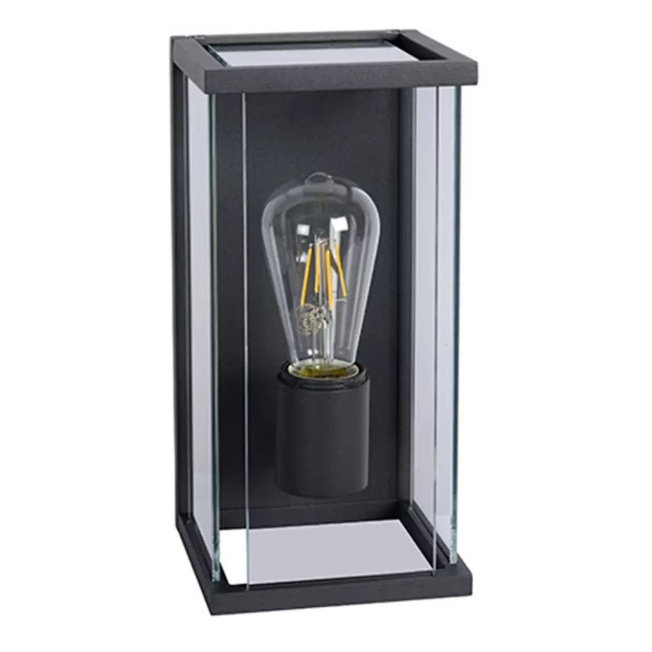 Buitenlampen | Halverlichting>Straluma Buitenlamp antraciet/glas met bewegingssensor IP54