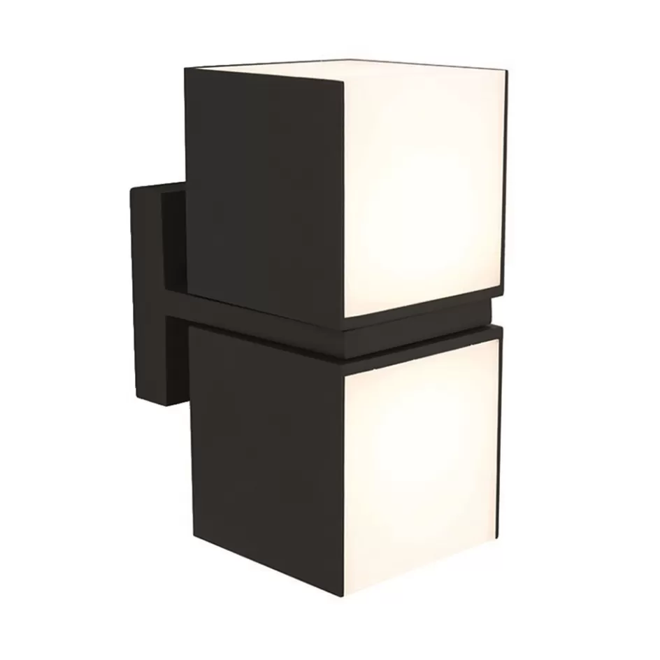 Wandlampen | Buitenlampen>Straluma Buitenlamp Cuba double square zwart IP54