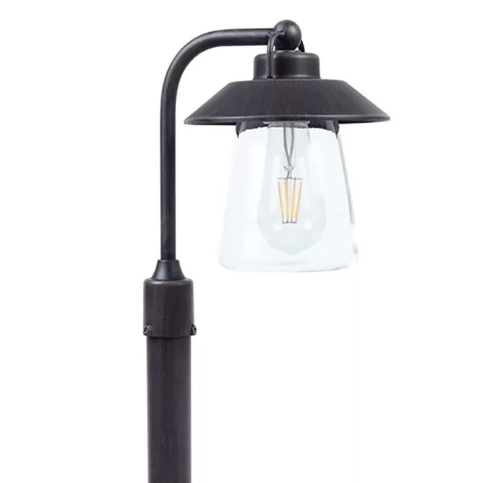 Buitenlampen>Straluma Buitenlamp op paal zwart/roest met helder glas