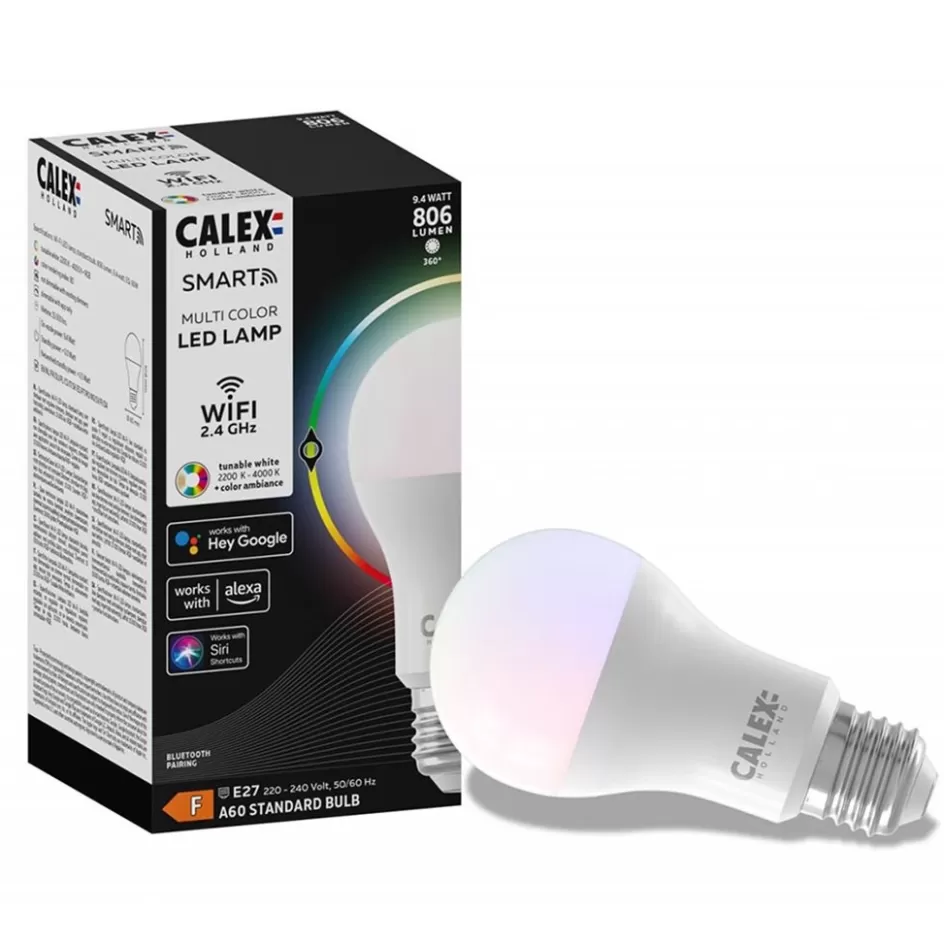 Smart lampen | Calex>Straluma Calex Smart Home E27 A60 LED lichtbron 9.4W RGBW