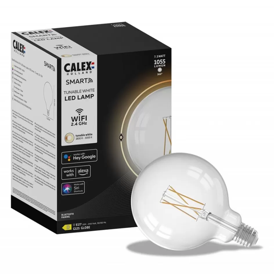 Smart lampen | Calex>Straluma Calex Smart Home E27 LED filament helder Globe G125