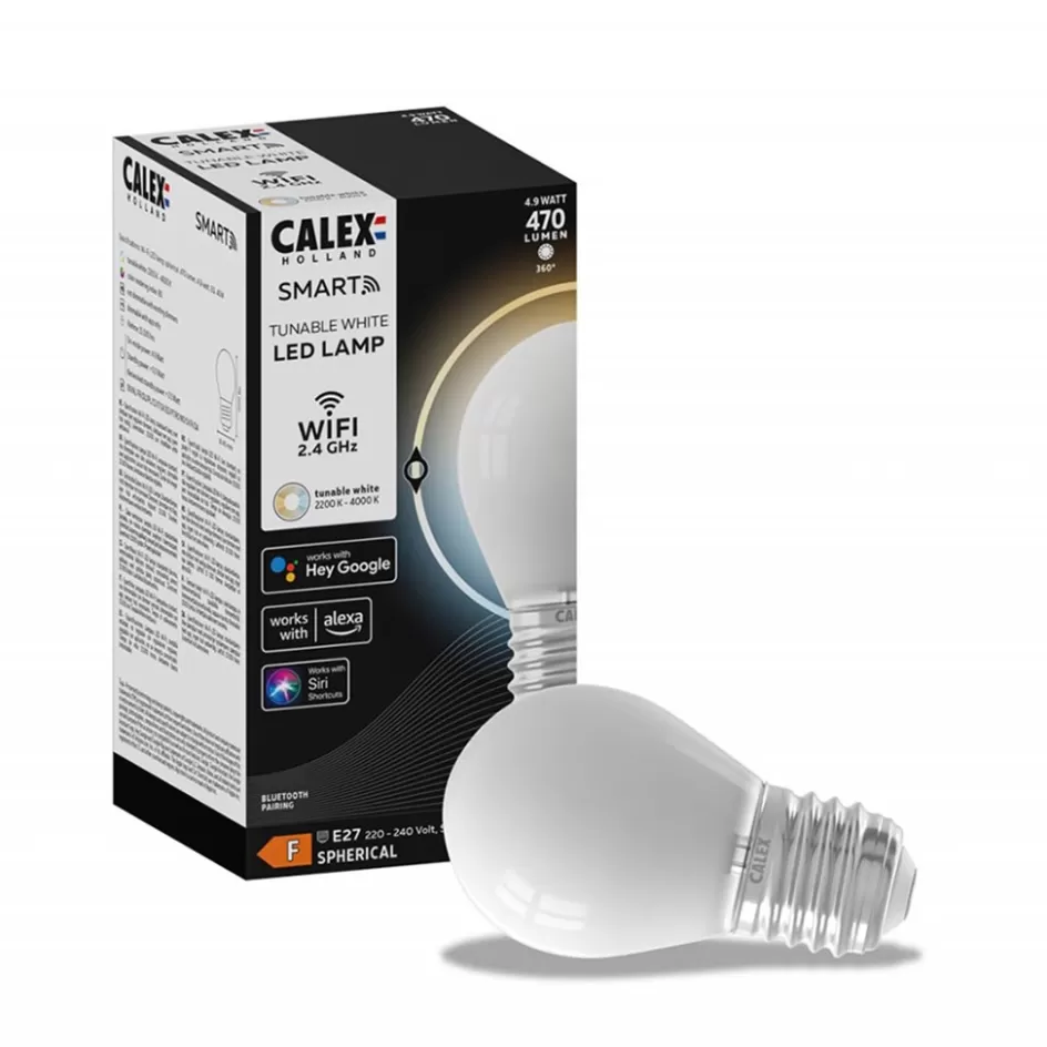 Smart lampen | Calex>Straluma Calex Smart Home E27 LED filament softline kogellamp P45