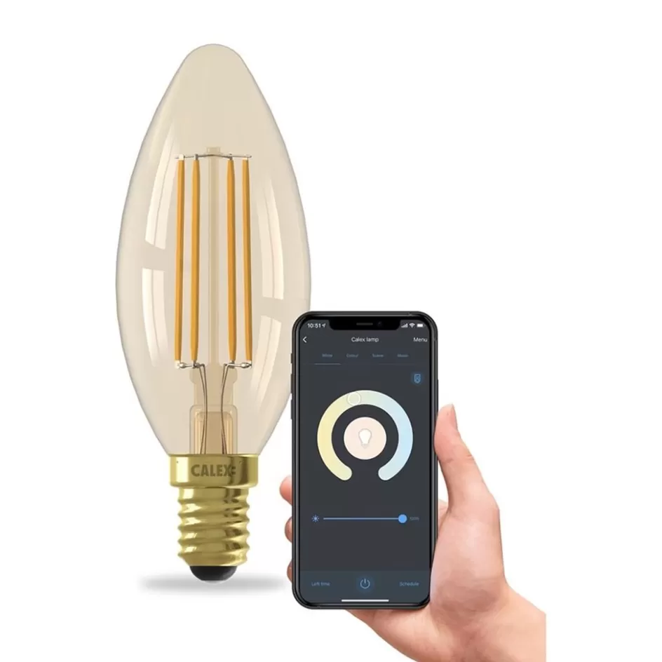 Smart lampen | Calex>Straluma Calex Smart Kaars B35 Gold