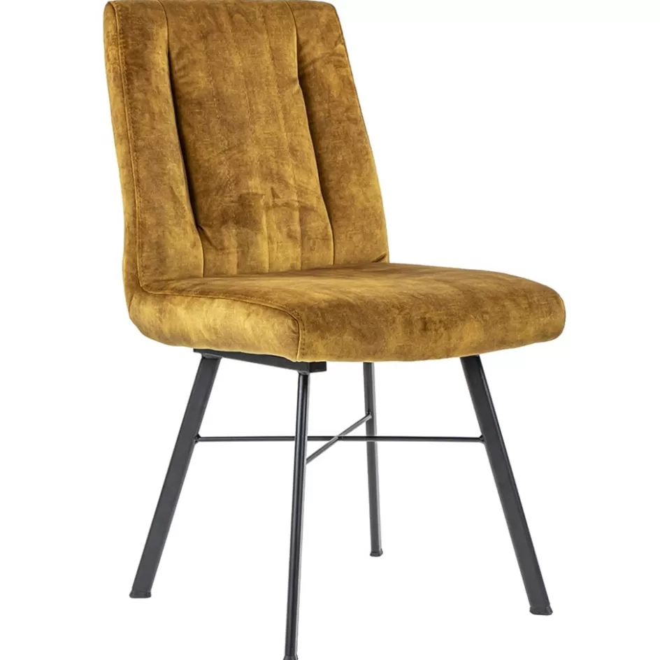 Eetkamerstoelen>Straluma Chique eetkamerstoel velours goud