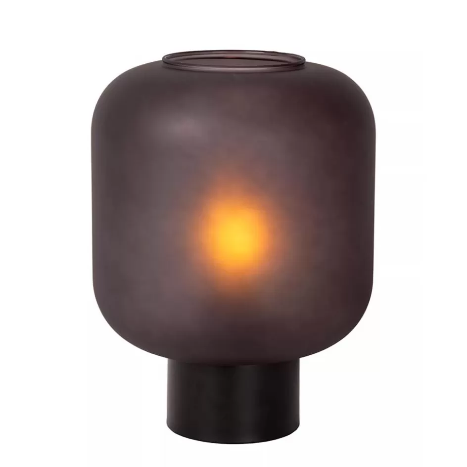 Tafellampen | Design Verlichting>Straluma Chique tafellamp zwart met mat zwart glas