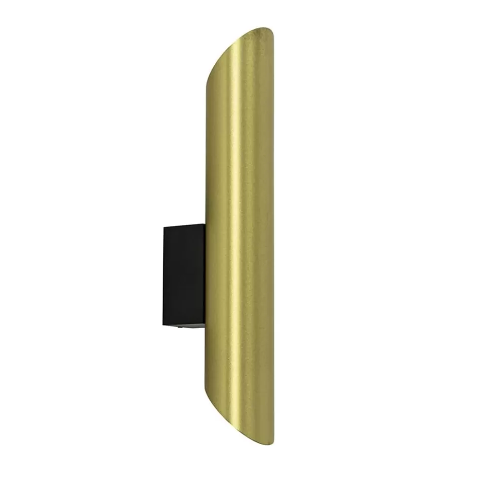 Wandlampen | Luxe Verlichting>Straluma Chique wandlamp solid brass met zwart up+down