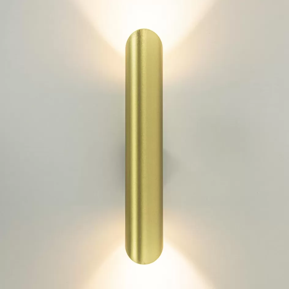 Wandlampen | Luxe Verlichting>Straluma Chique wandlamp solid brass met zwart up+down