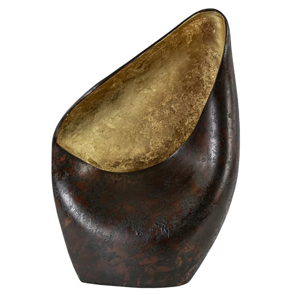 Tafellampen | Decoratieve Verlichting>Straluma Decoratieve tafellamp corten brown met goldleaf