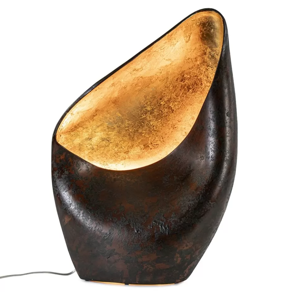 Tafellampen | Decoratieve Verlichting>Straluma Decoratieve tafellamp corten brown met goldleaf