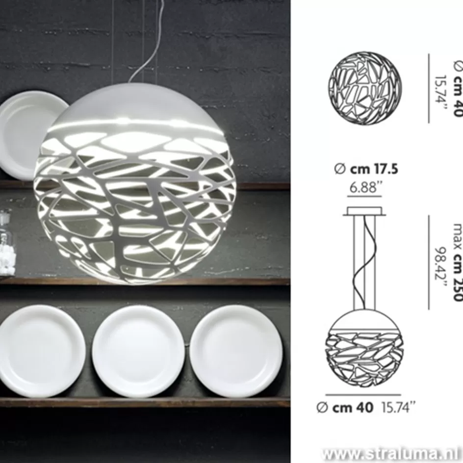 Eettafellampen | Videverlichting>Straluma Design hanglamp Kelly bol wit