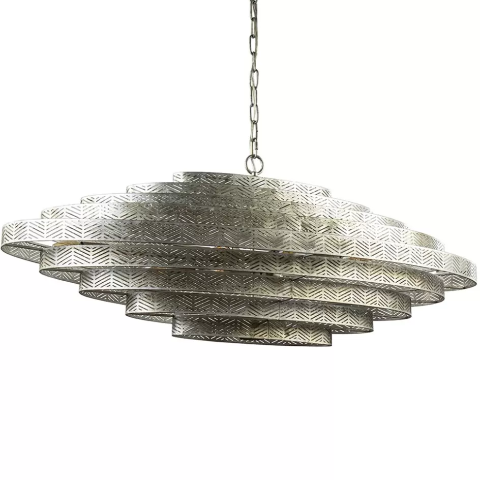 Eettafellampen | Kantoorverlichting>Straluma Design hanglamp ovaal oud zilver