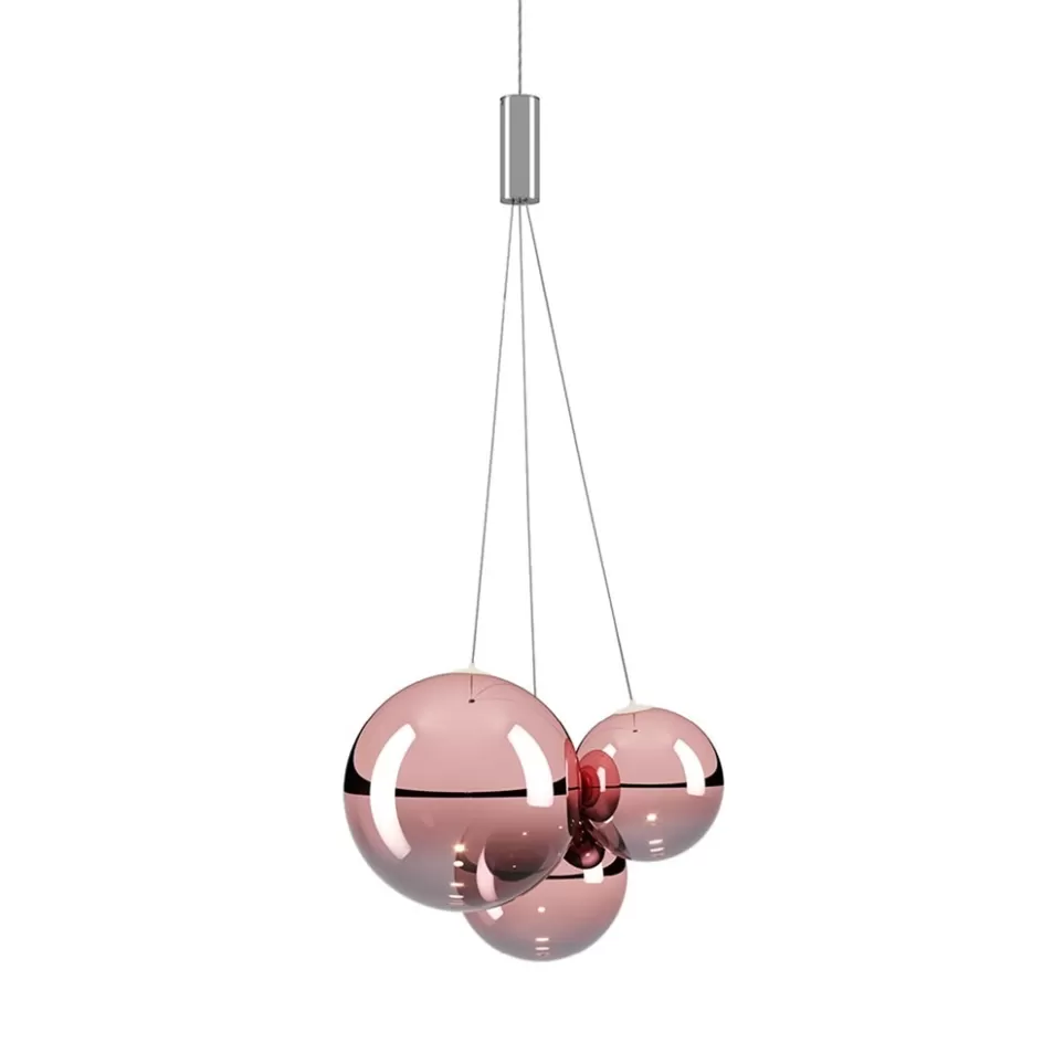 Hanglampen | Videverlichting>Straluma Design hanglamp Random rose goud glas inclusief LED