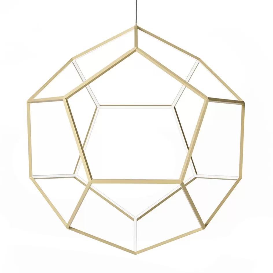 Hanglampen | Eettafellampen>Straluma Design LED hanglamp goud 80x100 cm