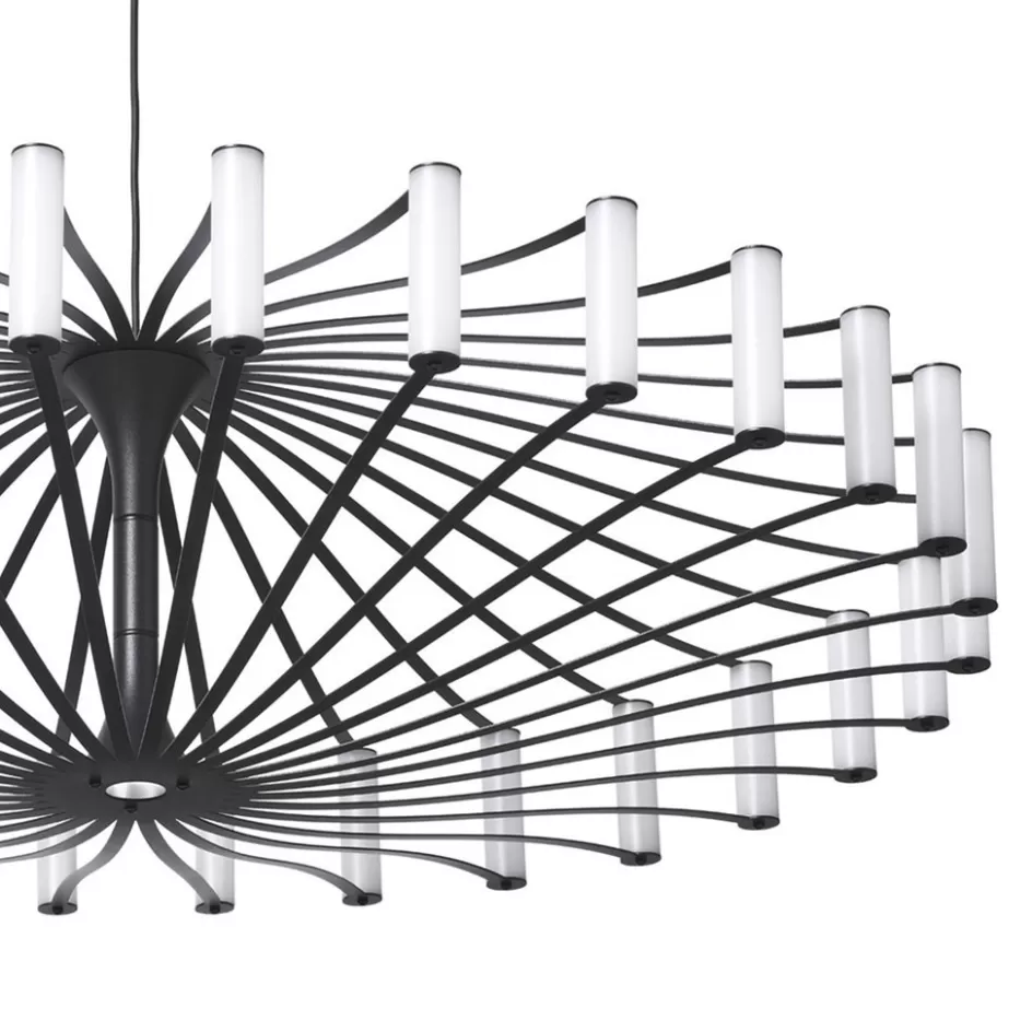 Hanglampen | Eettafellampen>Straluma Design LED hanglamp Wheel zwart 75 cm