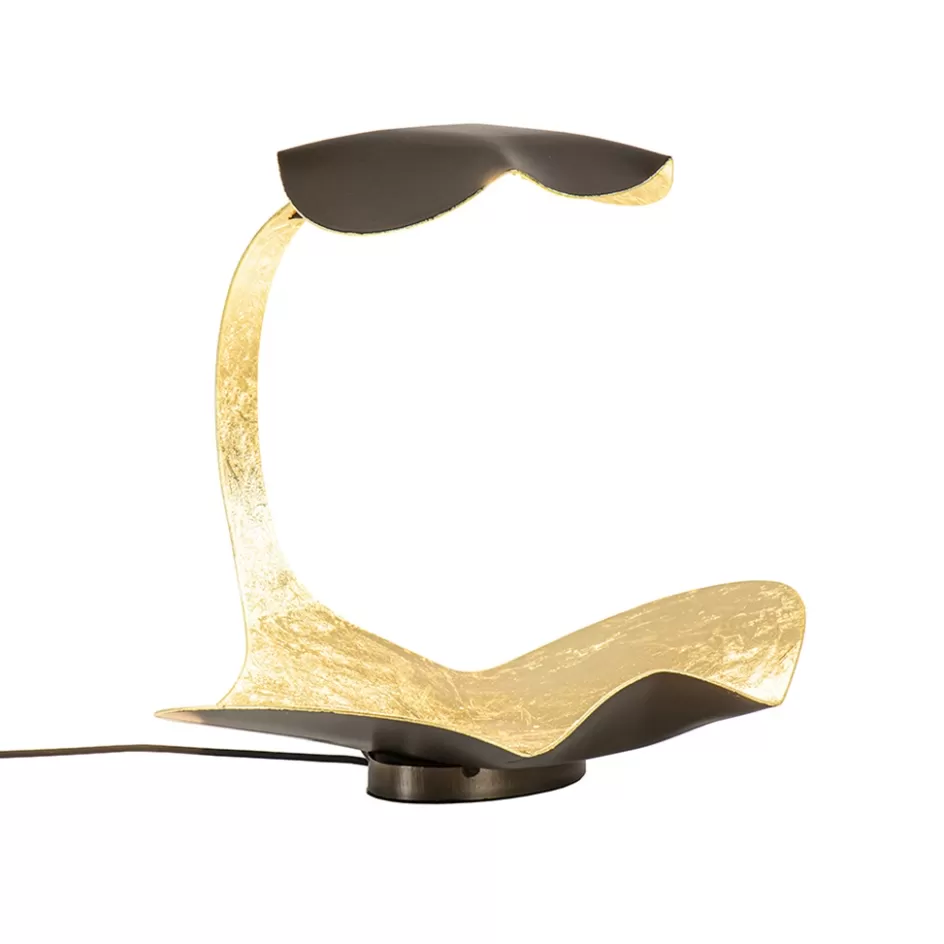 Tafellampen | LED Tafellampen>Straluma Design LED Tafellamp brons met goldleaf