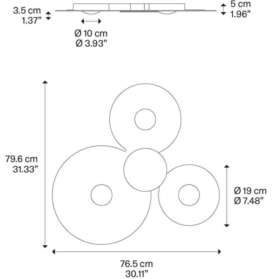 Plafondlampen | Plafonnières>Straluma Design plafondlamp Bugia Mega LED wit 3000 Kelvin