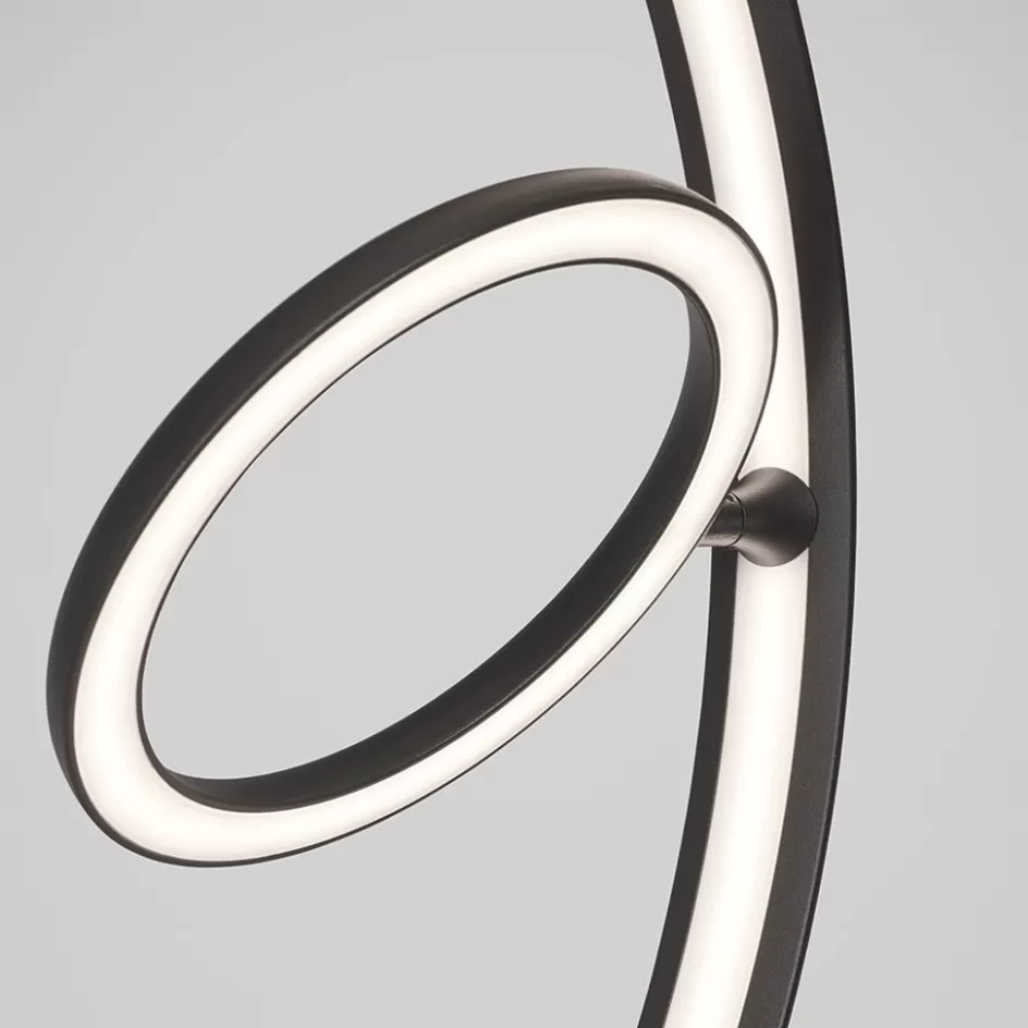 Vloerlampen | LED Vloerlampen>Straluma Design vloerlamp zwart met dubbele LED ring