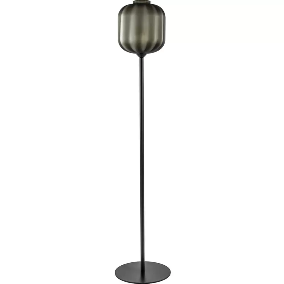 Vloerlampen | Design Verlichting>Straluma Design vloerlamp zwart met mat zwarte glazen kap