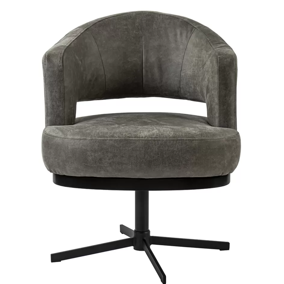 Fauteuils>Straluma Draaibare armstoel bull-leder met return-system