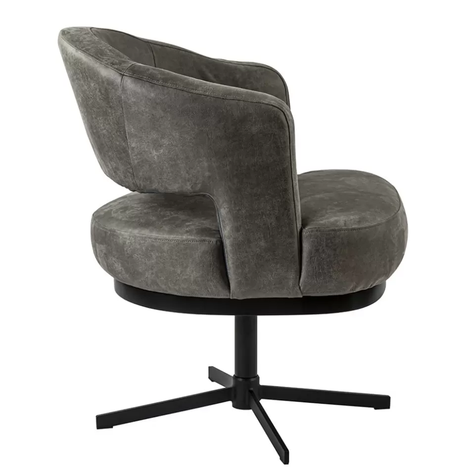 Fauteuils>Straluma Draaibare armstoel bull-leder met return-system