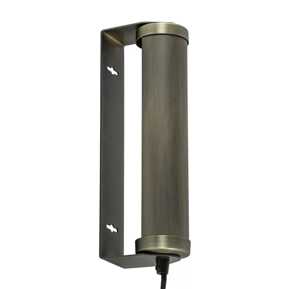 Wandlampen | Klassieke Verlichting>Straluma E14 wandlamp mat antiek brass met snoer