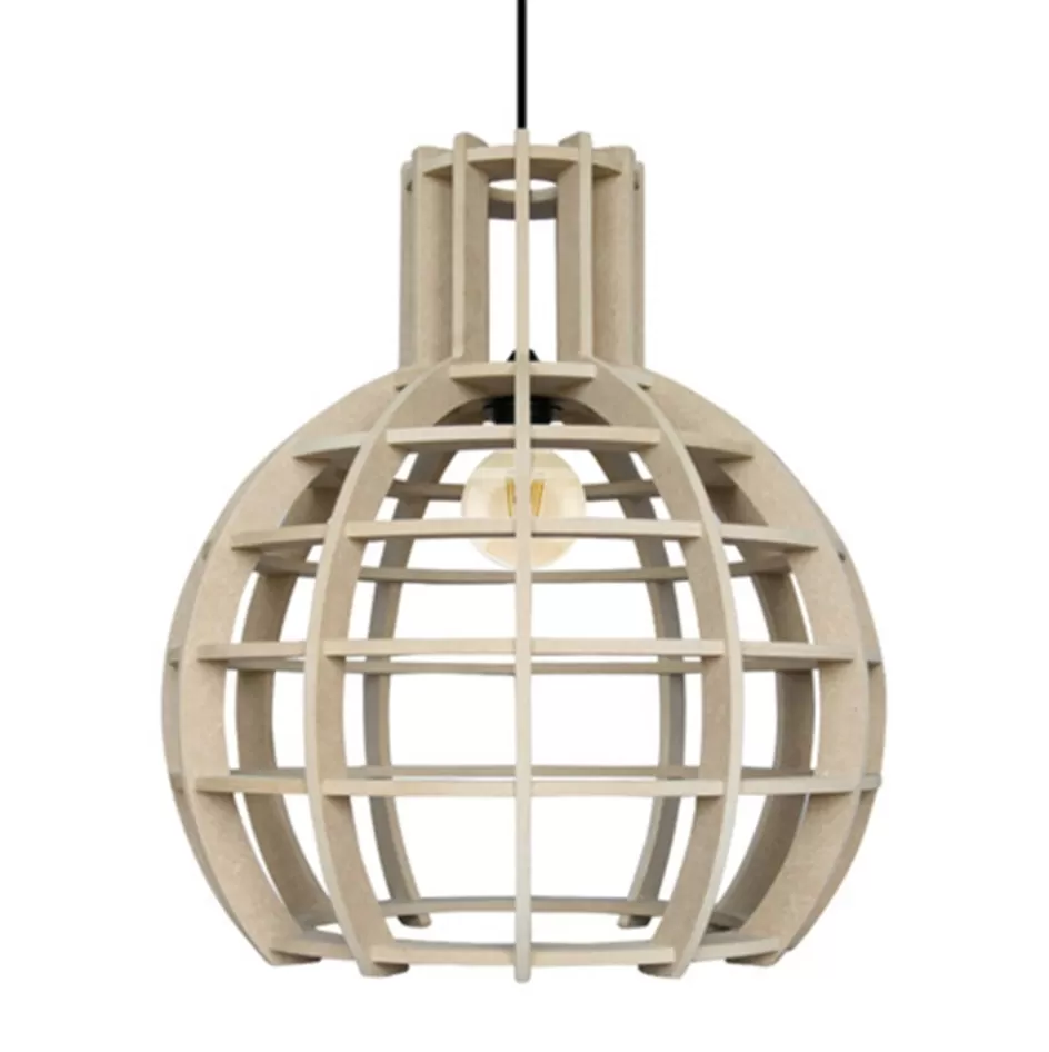 Eettafellampen | Industriële Verlichting>Straluma Eettafel hanglamp Globe Lingehof hout