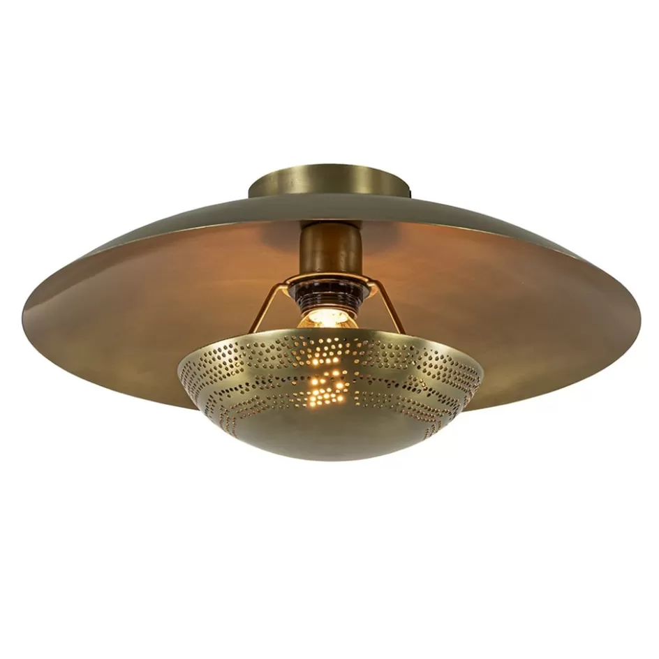 Wandlampen | Woonkamerlampen>Straluma Elegante plafond/wandlamp antiek brons