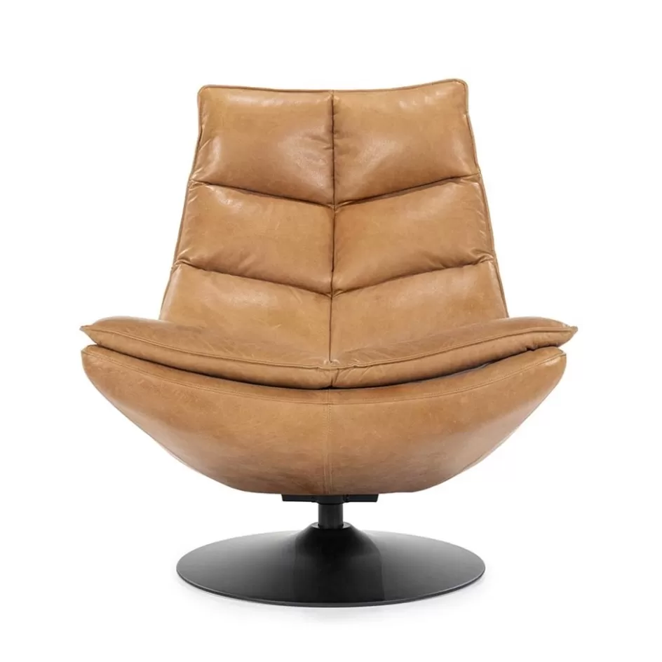 Fauteuils>Straluma Fauteuil Sven leer - cognac