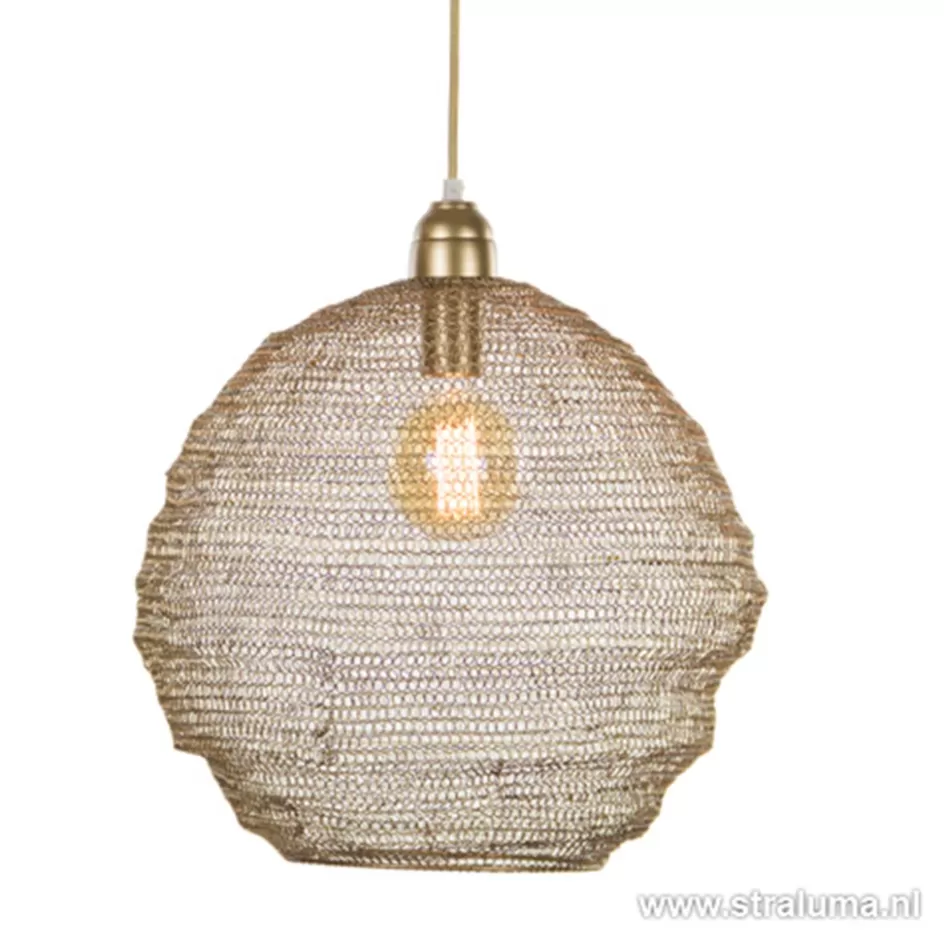 Light and Living | Woonkamerlampen>Straluma Gaas hanglamp Nina mat goud