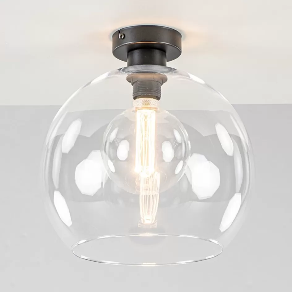 Halverlichting | Plafondlampen>Straluma Globe plafondlamp helder glas 30 cm