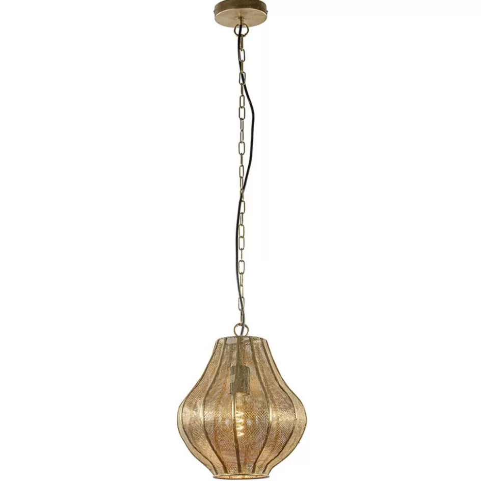 Light and Living | Woonkamerlampen>Straluma Gouden Oosterse hanglamp Micha met ketting Light & Living