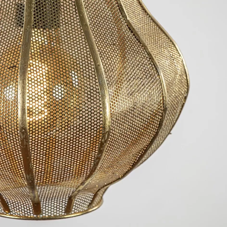 Light and Living | Woonkamerlampen>Straluma Gouden Oosterse hanglamp Micha met ketting Light & Living