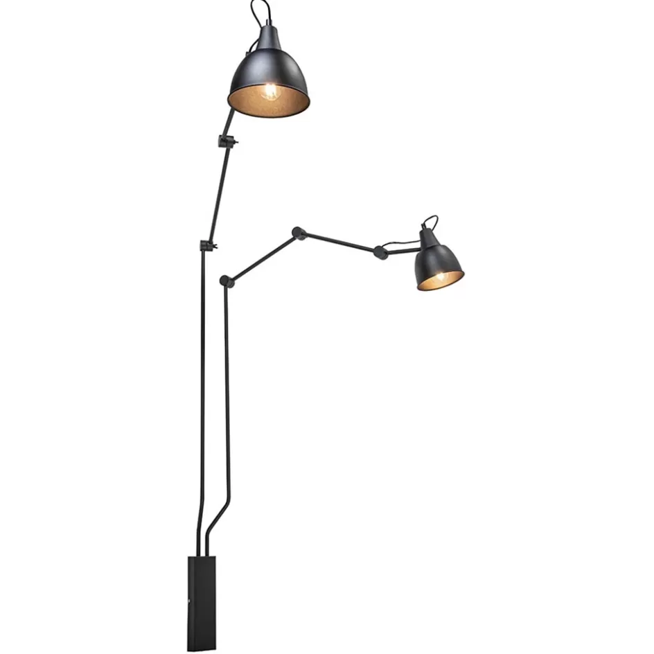 Eetkamerverlichting | Wandlampen>Straluma Grote 2-lichts wandlamp met verstelbare armen