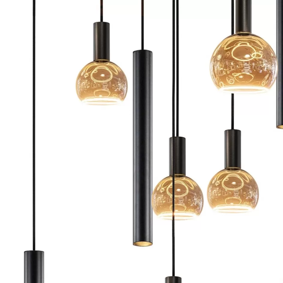 Hanglampen | Videverlichting>Straluma Grote design hanglamp / videlamp zwart Ø100 cm