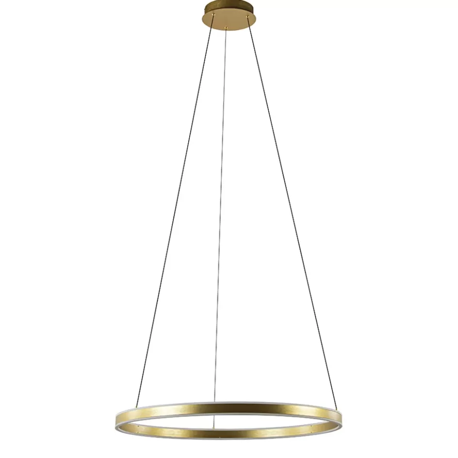 Hanglampen | Eettafellampen>Straluma Grote design hanglamp LED gouden ring