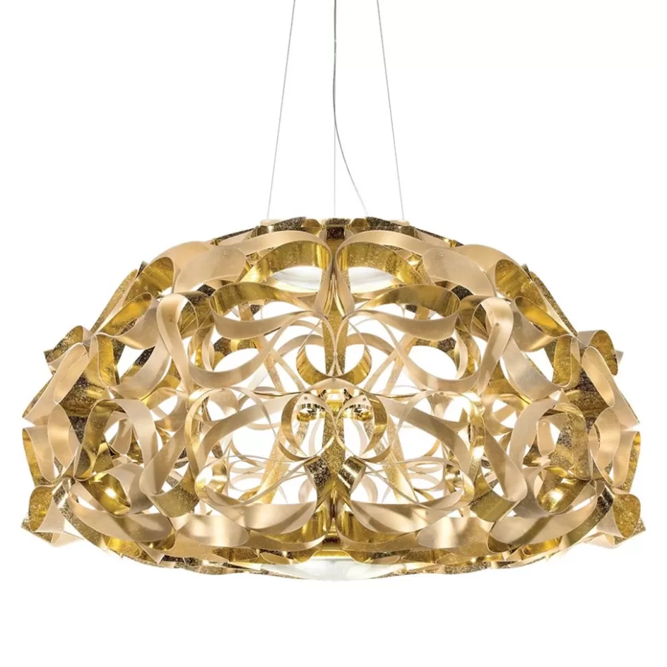 Eetkamerverlichting | Hanglampen>Straluma Grote design hanglamp Quantica goud