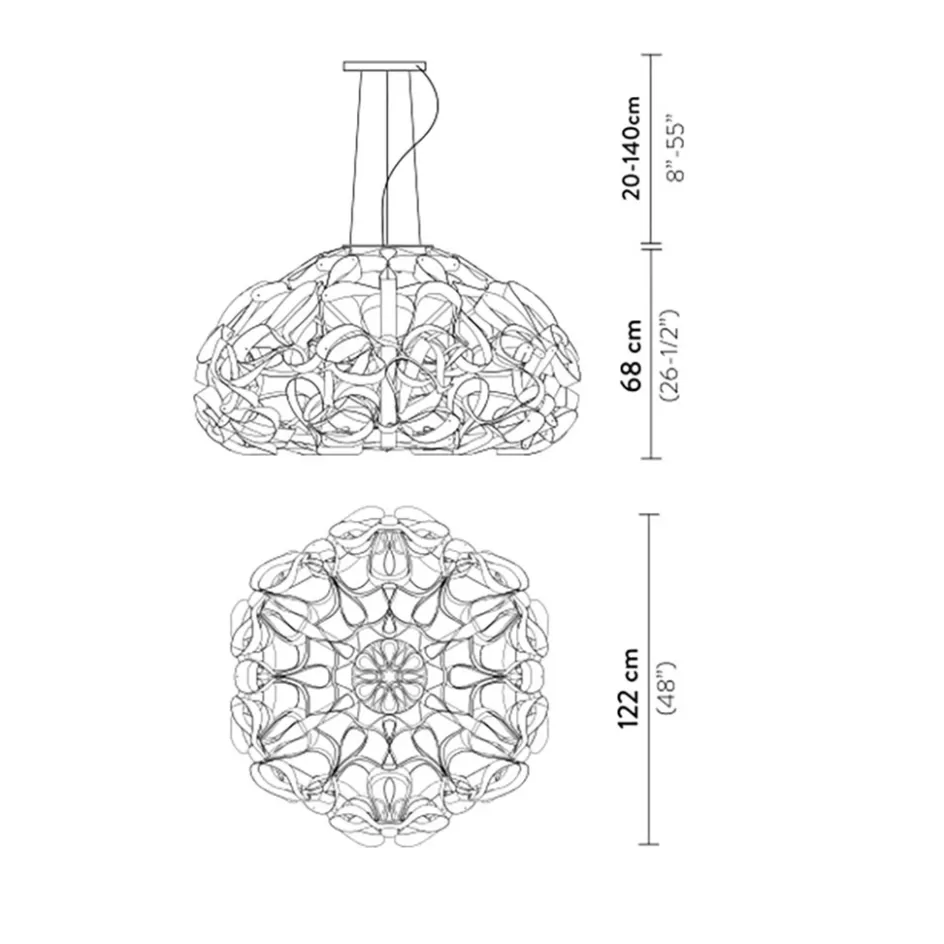 Eetkamerverlichting | Hanglampen>Straluma Grote design hanglamp Quantica goud