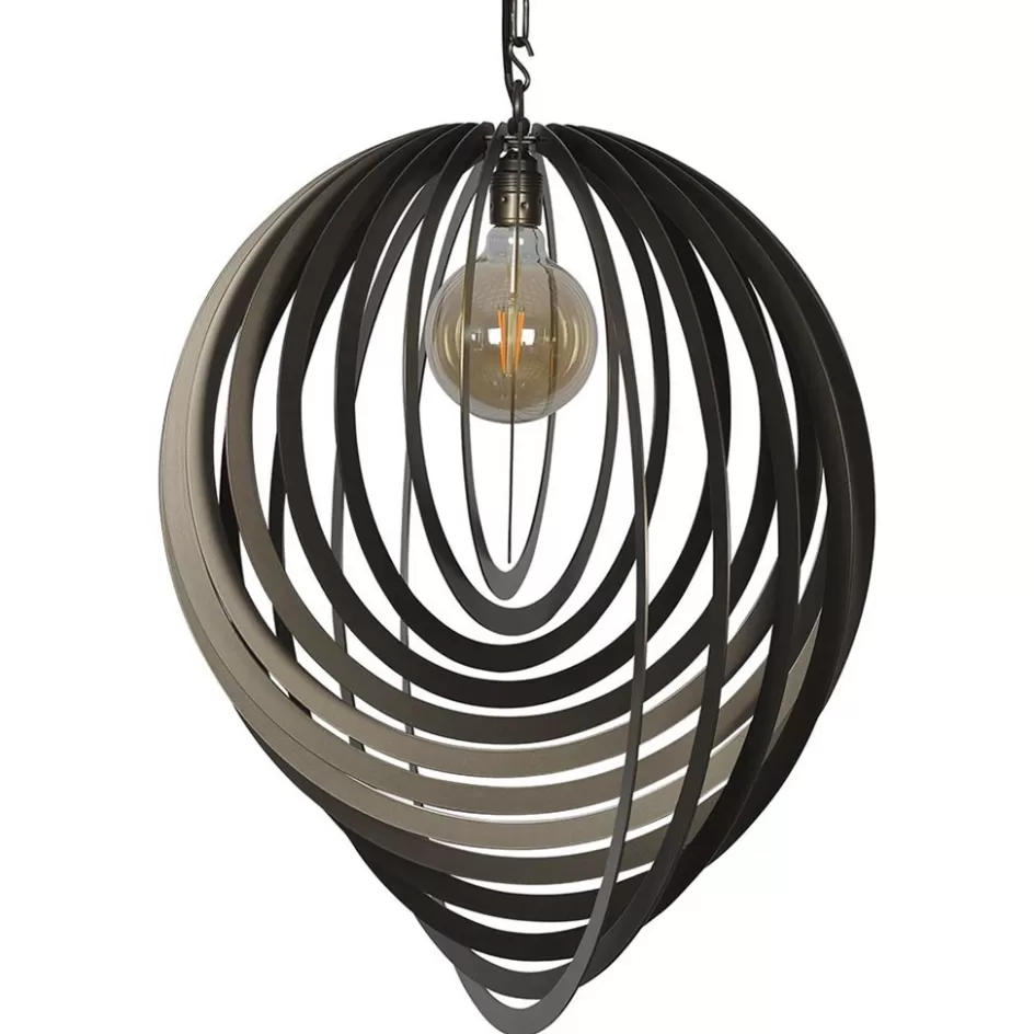 Eettafellampen | Videverlichting>Straluma Grote design hanglamp ringen platinum 80 cm