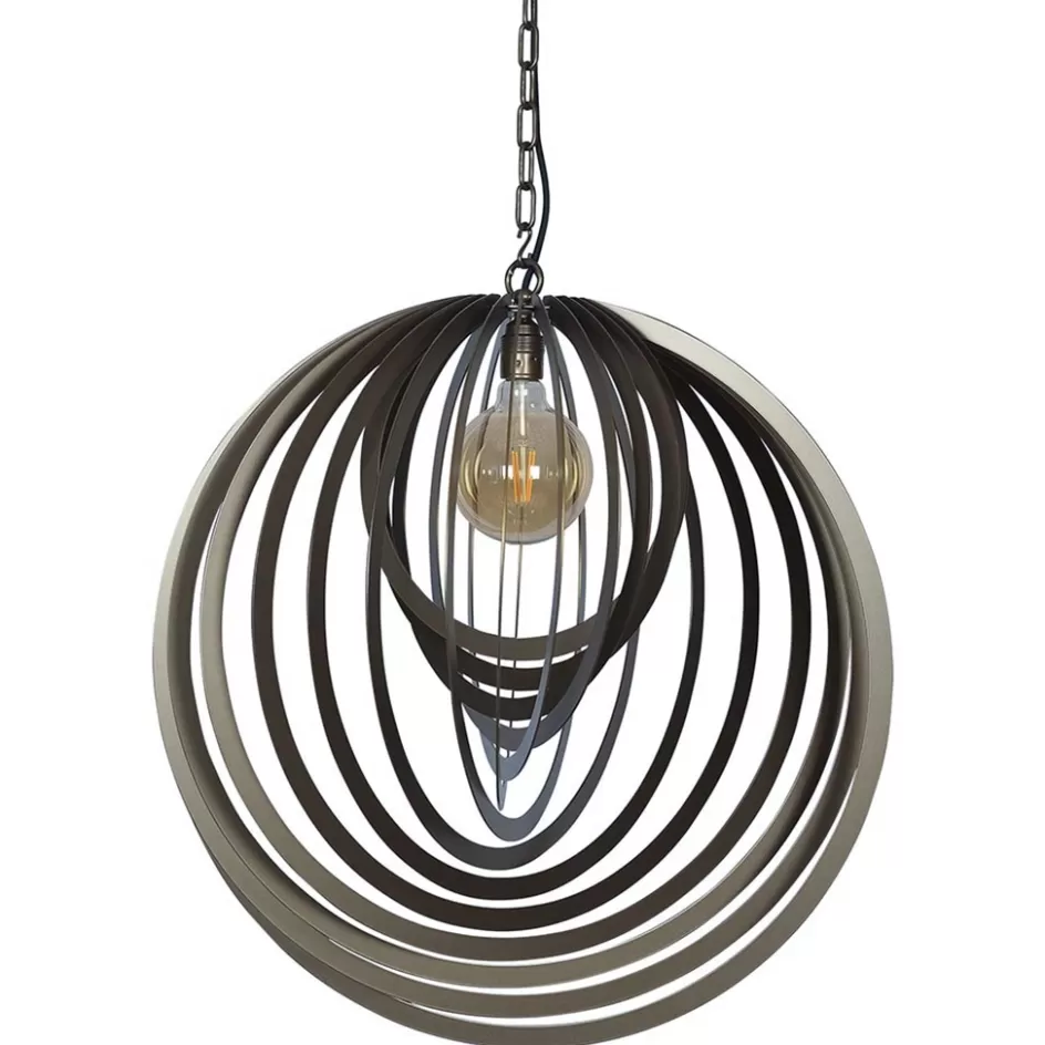 Eettafellampen | Videverlichting>Straluma Grote design hanglamp ringen platinum 80 cm