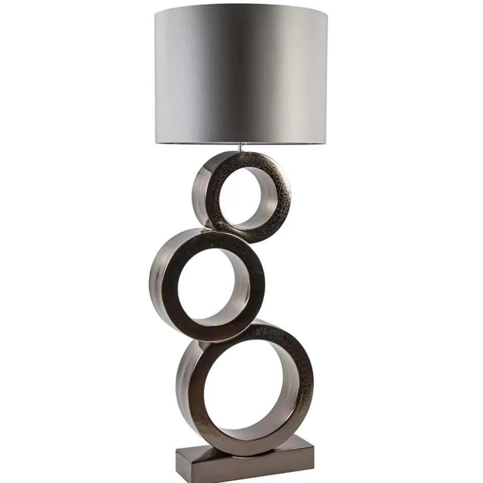 Vloerlampen | Lampenvoeten>Straluma Grote design lampvoet Circles brons exclusief kap