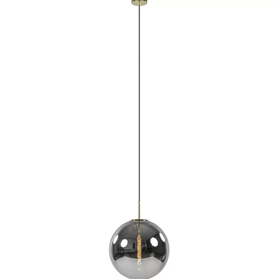 Light and Living | Design Verlichting>Straluma Grote luxe hanglamp brons + smoke glas Medina