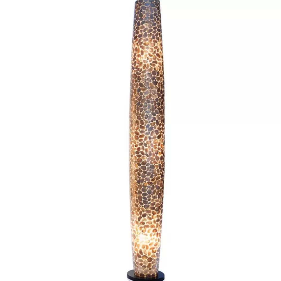 Vloerlampen | Schelpenlampen>Straluma Grote vloerlamp turtle goud 200 cm