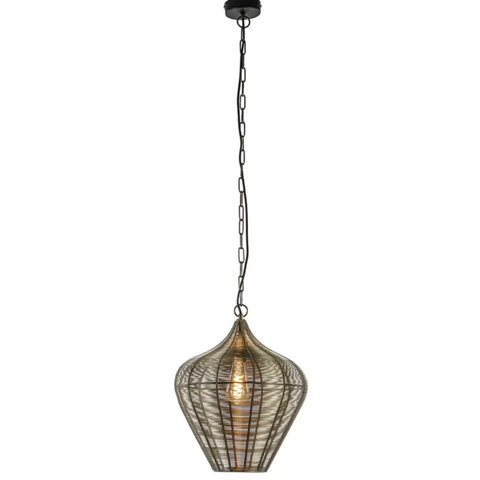 Woonkamerlampen | Eetkamerverlichting>Straluma Hanglamp Alvaro 36cm antiek brons